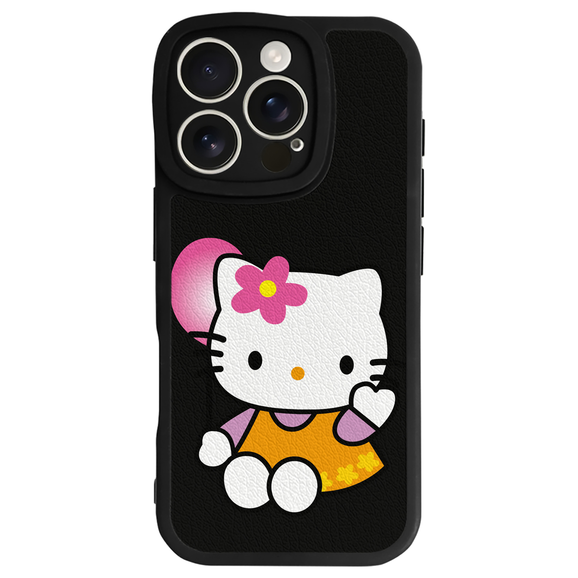（画像用） Hello Kitty ハローキティ 【iPhone 16シリーズ対応】シリコンスマホケース（レザー調） 材質：シリコン